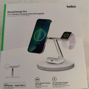 Belkin Wireless Charging Stand with MagSafe - White.  New in box - never opened